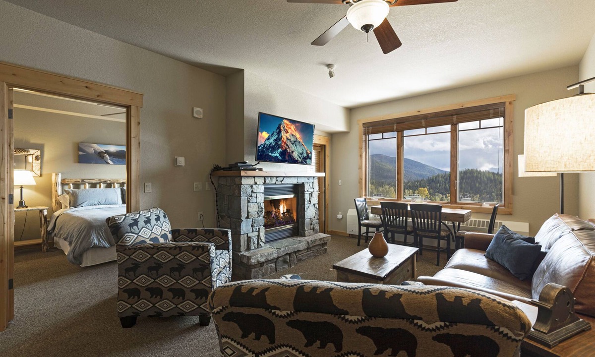 Whitefish Condo | 2 bedroom with incredible views and direct ski in and out! Hot tub/underground parking/gym