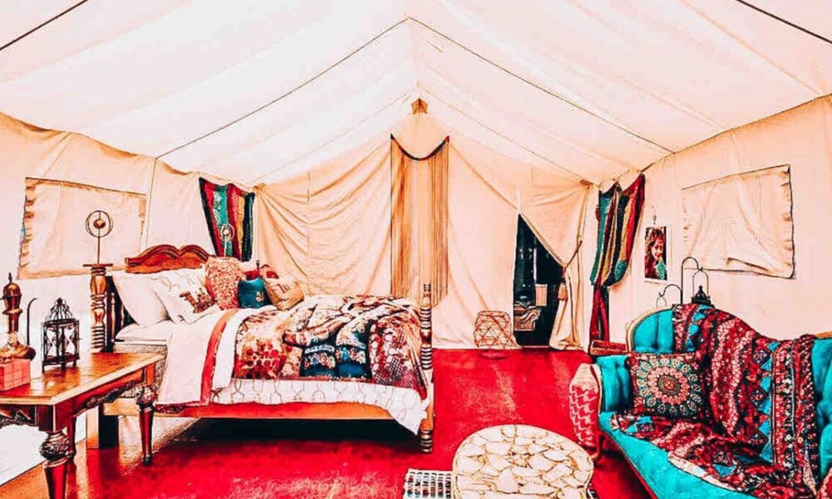 Palisades RV Rental | Arabian nights Luxury suite, Glamping tent