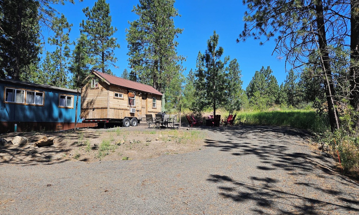 Thorpe Westwood House | Black Bear Bungalow:Cozy tiny home in enchanting wooded Spokane with AC
