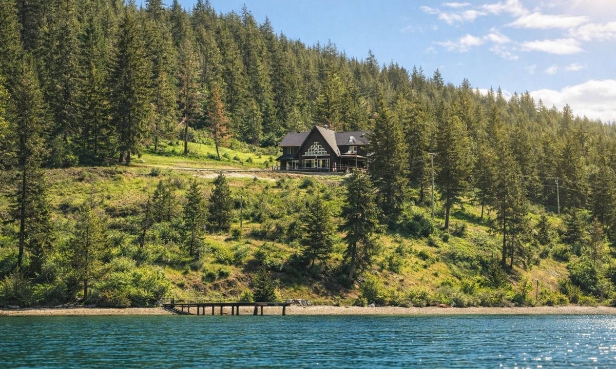 Sagle House | Bottle Bay View Lodge – 21-Acre Lakefront Retreat