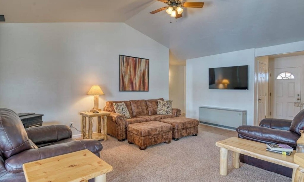 Alpine Village House | Hilltop Home w/Great Mountain Views, Back Porch, WiFi, W/D & Attached Garage