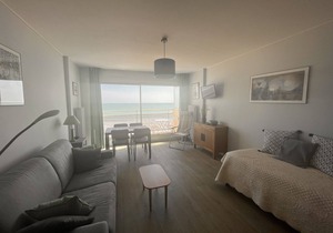 "Beachfront Studio with Balcony and Stunning Sea View"