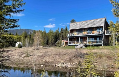 Polebridge Cabin | Stunning View of Glacier Park, from Cabin & Wall tents designed for Large Groups