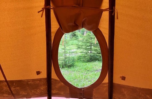 Eureka RV Rental | Tipi campsite 6 Caribou Trail Wagon Camp