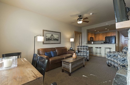 Whitefish Condo | 2 bedroom with incredible views and direct ski in and out! Hot tub/underground parking/gym