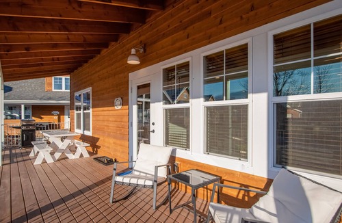 Dover Bay House | Charming bungalow near the lake with fireplace, central AC, & washer/dryer