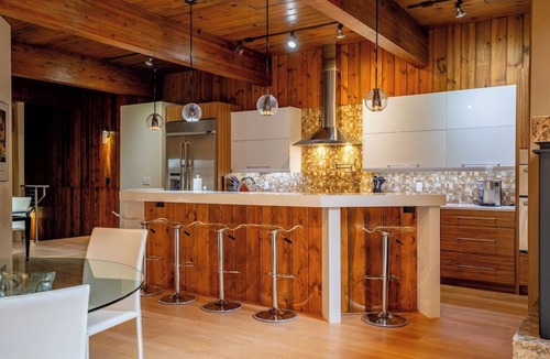 Cody Apartment | Clearwater Penthouse- Couples Retreat with gas fireplace, balcony, spa like bathroom