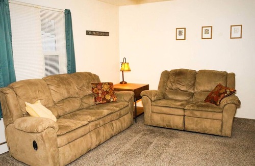 Miles City Apartment | Cowtown Getaway Upper Level Apartment