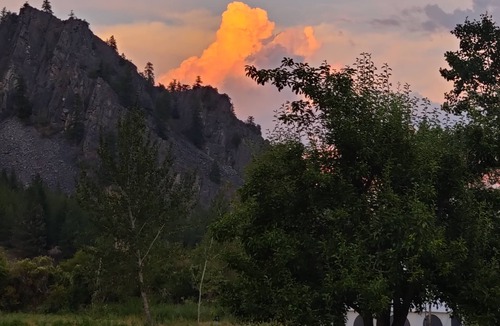 Glacier Country Cabin | Glamping in the Gypsy Bungalow by the river, 2 miles from Quinn's hot springs.