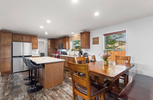 Dupont House | HOT TUB - Entire NEW Home - Walk to Light Rail - King Beds - Firepit Theatre