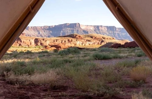 Moab RV Rental | Intimate Glamping Tent near Arches National Park for a Memorable Couples Escape in Moab, Utah