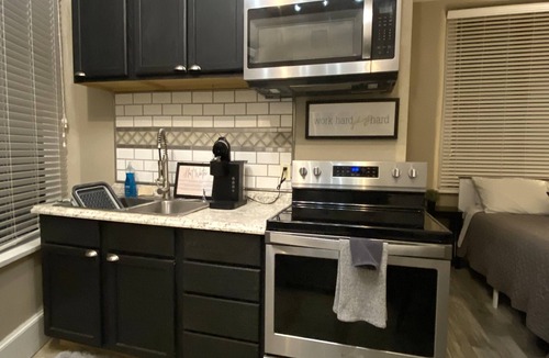 Hot Springs Apartment | Iron Rider Studio - Couples Motorcycle Theme Loft Walkable Downtown Hot Springs