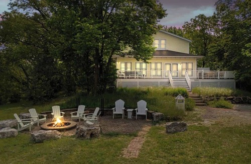 Stevensville House | Juniper Presents: Coastal Living, Hot Tub, Firepit & Lakeside Deck
