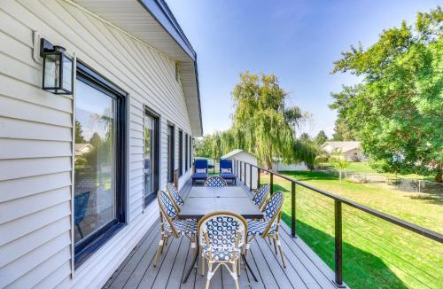 Kalispell House | Kalispell Gem Deck, Yard and Fireplace