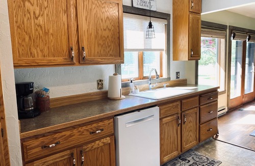 Frenchtown House | Ranch-style home with horse property and fenced yard