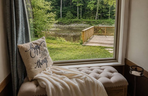 Canton Cabin | Rustic Riverfront Cabin on the Pigeon River - Mountain Views & Peaceful Retreat