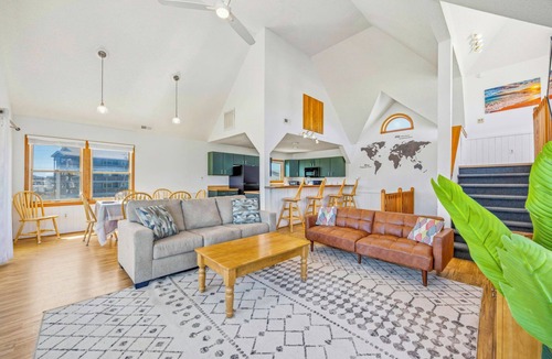 Rodanthe House | Semi-Oceanfront Dog Friendly Home w/Private Pool, Hot Tub, Foosball, Basketball