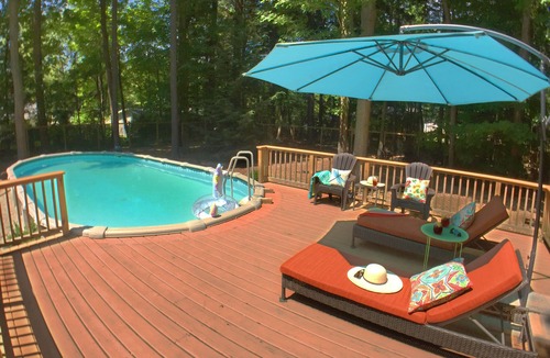 Sawyer House | Spacious Sawyer Getaway With Heated Pool - Pets Welcome