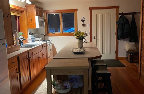 Polebridge Cabin | Stunning View of Glacier Park, from Cabin & Wall tents designed for Large Groups