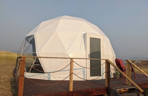 Plains RV Rental | The Bigfoot Dome with spectacular views in charming Plains, Montana.