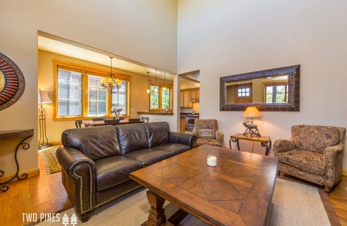 Big Sky House | Trotwood Townhome Cozy up to the Fireplace on a Snowy Night!
