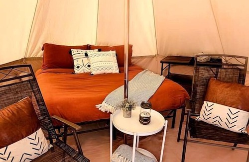 Moab RV Rental | Unique Secluded Glamping Tent with Spectacular Canyon and River Views in Moab, Utah