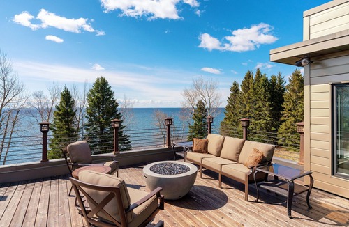 Castle Danger Apartment | Waterfront 2 BR, 1 BA, firepit, & roofdeck for panoramic views of Lake Superior
