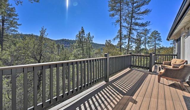 Airy Pine Cabin with Deck and Pool Table, Near Hiking!