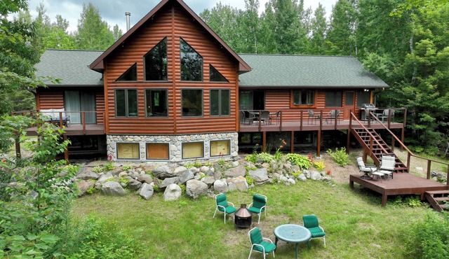 Lake Vermilion Cabin on a quiet bay with sauna & fire pit for grilling.