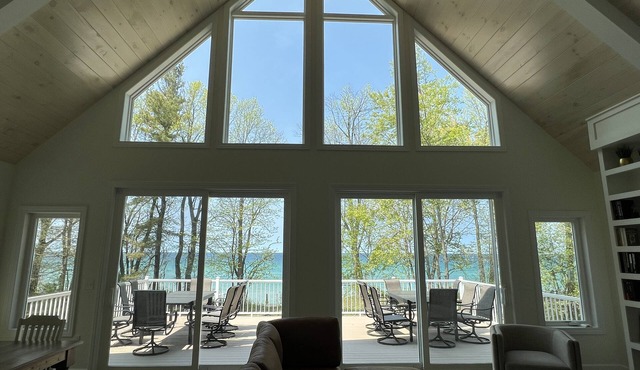 Lakefront New Construction 8BR with Private Beach, Hot Tub, & Stunning Views