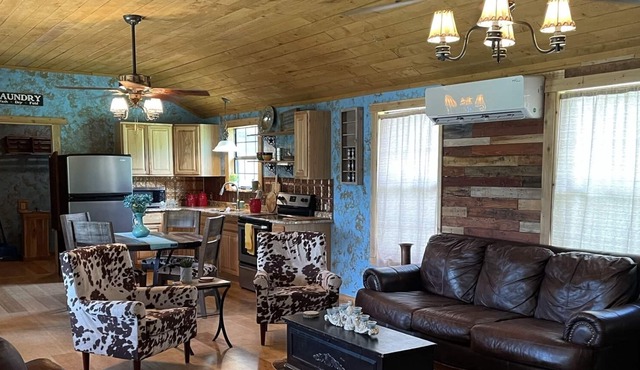 Rustic Texas Cabin 15 minutes from Wimberley! (Hot tub!)