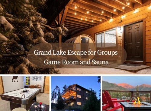 Sleeps 16 Walk to Grand Lake & Town Sauna, Theater & Game Room Lake View!