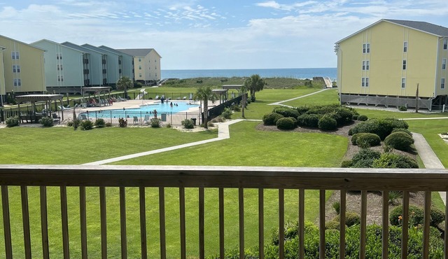Updated Oceanview Surf City Condo with Pool and Private Beach access