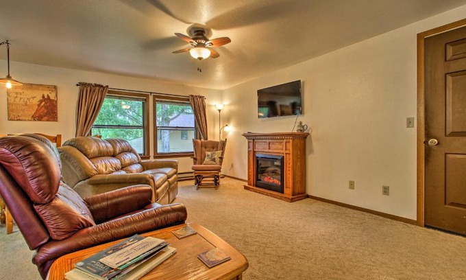 Columbus Apartment | Cozy Anglers Apt - Steps to Trout Fishing River!