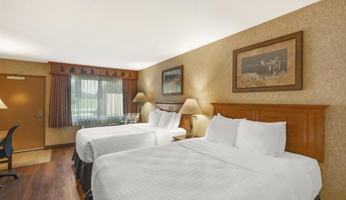 Standard Room, 2 Queen Beds, Non Smoking, Refrigerator & Microwave (1st Floor)